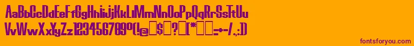 BoredRobotsKg Font – Purple Fonts on Orange Background