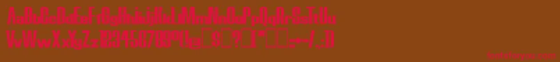 BoredRobotsKg Font – Red Fonts on Brown Background