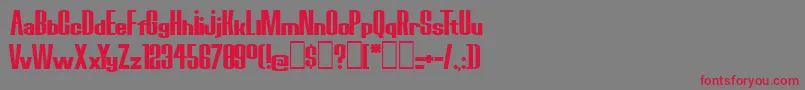 Police BoredRobotsKg – polices rouges sur fond gris