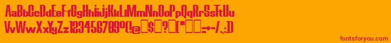 BoredRobotsKg Font – Red Fonts on Orange Background