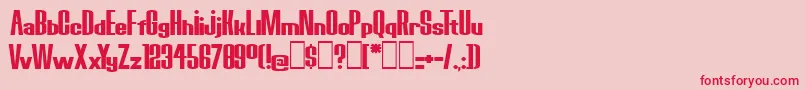 BoredRobotsKg Font – Red Fonts on Pink Background