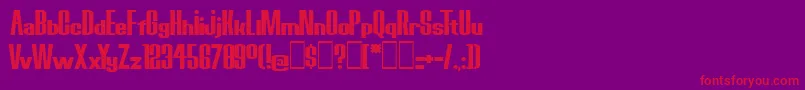 BoredRobotsKg Font – Red Fonts on Purple Background