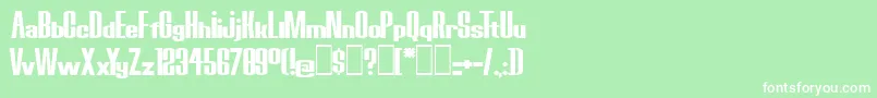 BoredRobotsKg Font – White Fonts on Green Background