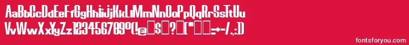 BoredRobotsKg Font – White Fonts on Red Background