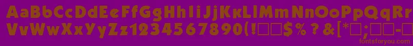 DgKabelBold Font – Brown Fonts on Purple Background