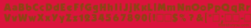 DgKabelBold Font – Brown Fonts on Red Background