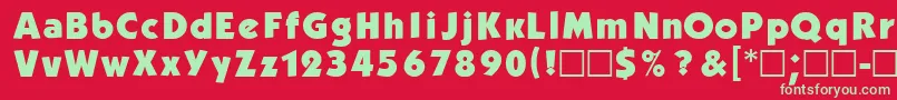 DgKabelBold Font – Green Fonts on Red Background