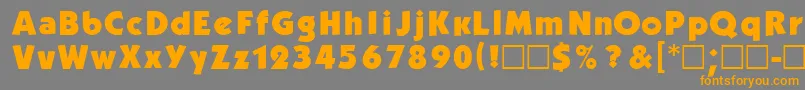 DgKabelBold Font – Orange Fonts on Gray Background