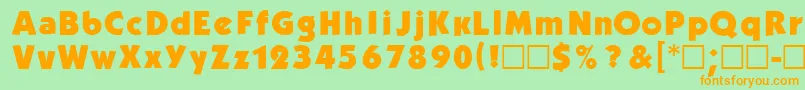 DgKabelBold Font – Orange Fonts on Green Background