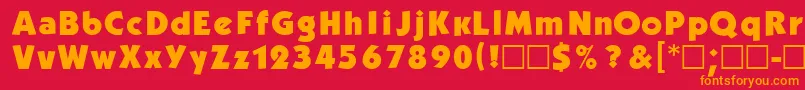 DgKabelBold Font – Orange Fonts on Red Background