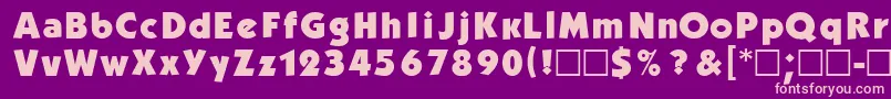 DgKabelBold Font – Pink Fonts on Purple Background