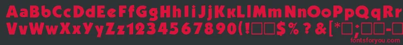 DgKabelBold Font – Red Fonts on Black Background