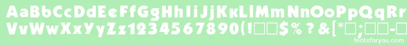 フォントDgKabelBold – 緑の背景に白い文字
