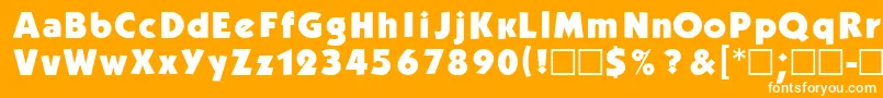 フォントDgKabelBold – オレンジの背景に白い文字