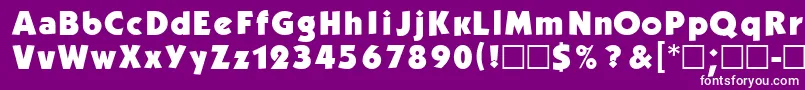 DgKabelBold Font – White Fonts on Purple Background