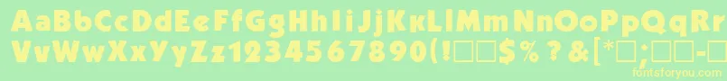 DgKabelBold Font – Yellow Fonts on Green Background