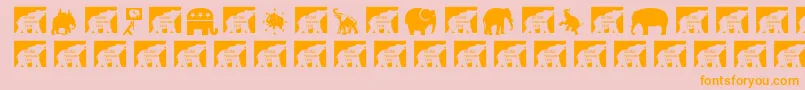 Elefont Font – Orange Fonts on Pink Background