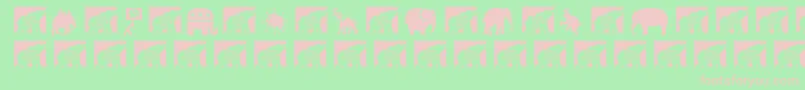 Elefont Font – Pink Fonts on Green Background