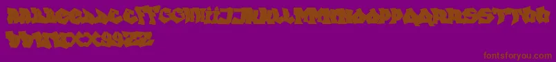 Fonte FtfIndonesianaGoGraffitiana – fontes marrons em um fundo roxo