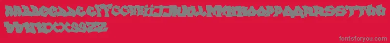 FtfIndonesianaGoGraffitiana Font – Gray Fonts on Red Background