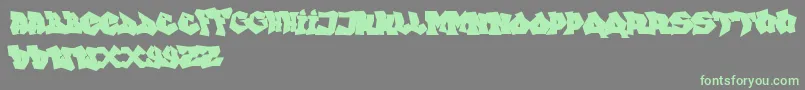 FtfIndonesianaGoGraffitiana Font – Green Fonts on Gray Background