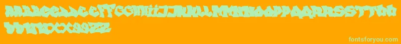 FtfIndonesianaGoGraffitiana Font – Green Fonts on Orange Background