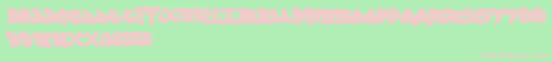 FtfIndonesianaGoGraffitiana Font – Pink Fonts on Green Background