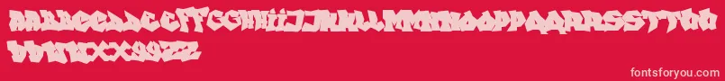 FtfIndonesianaGoGraffitiana Font – Pink Fonts on Red Background