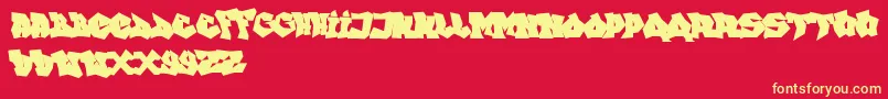 FtfIndonesianaGoGraffitiana Font – Yellow Fonts on Red Background