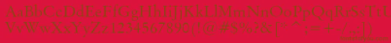 Baramond Font – Brown Fonts on Red Background