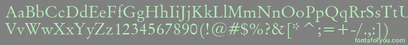 Baramond Font – Green Fonts on Gray Background