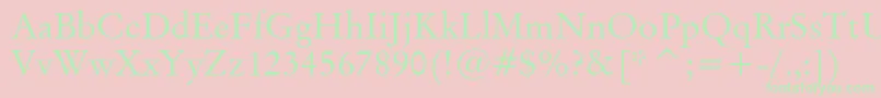 Baramond Font – Green Fonts on Pink Background