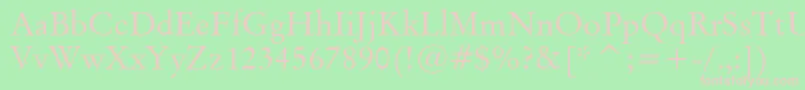 Baramond Font – Pink Fonts on Green Background