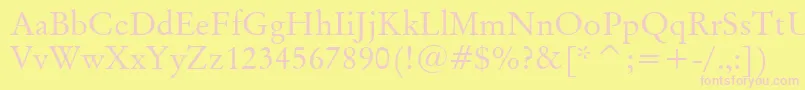 Baramond Font – Pink Fonts on Yellow Background