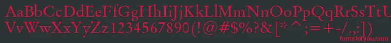 Baramond Font – Red Fonts on Black Background