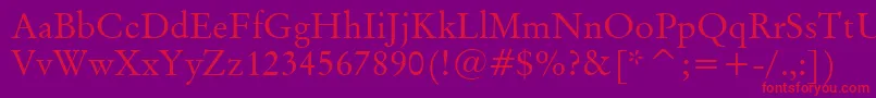 Baramond Font – Red Fonts on Purple Background