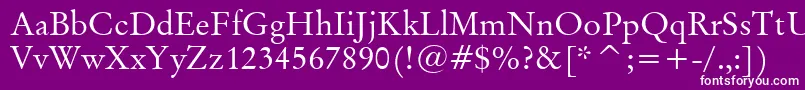 Baramond-Schriftart – Weiße Schriften auf violettem Hintergrund