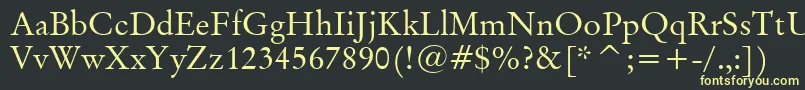 Baramond Font – Yellow Fonts on Black Background