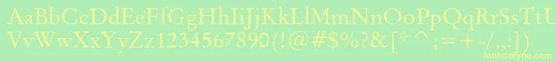 Baramond Font – Yellow Fonts on Green Background