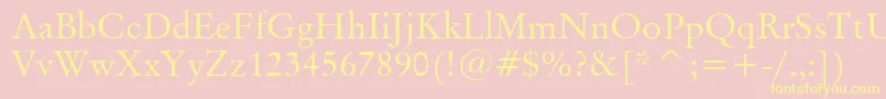 Baramond Font – Yellow Fonts on Pink Background