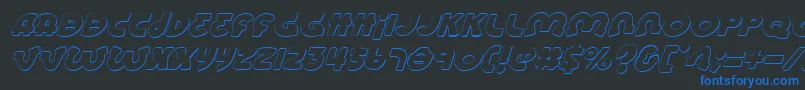 Lionelsi Font – Blue Fonts on Black Background