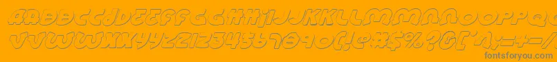 Lionelsi-Schriftart – Graue Schriften auf orangefarbenem Hintergrund