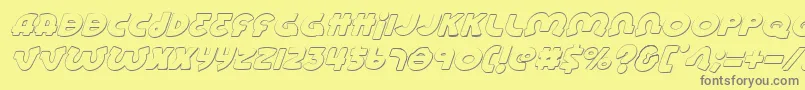 Lionelsi Font – Gray Fonts on Yellow Background