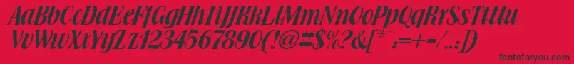 Brochure Font – Black Fonts on Red Background
