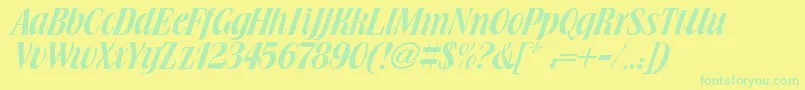 Brochure Font – Green Fonts on Yellow Background