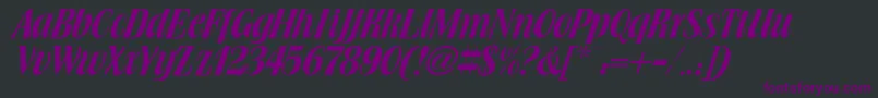 Brochure Font – Purple Fonts on Black Background