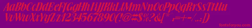 fuente Brochure – Fuentes Rojas Sobre Fondo Morado