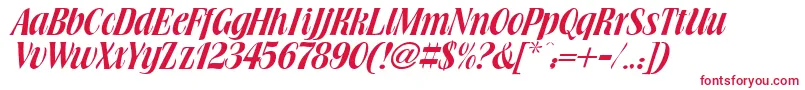 Brochure Font – Red Fonts on White Background