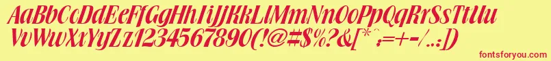 Brochure Font – Red Fonts on Yellow Background