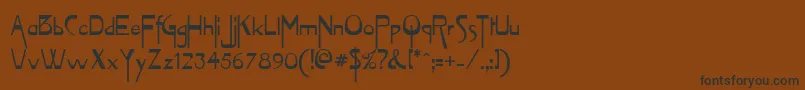 Vireofont Font – Black Fonts on Brown Background